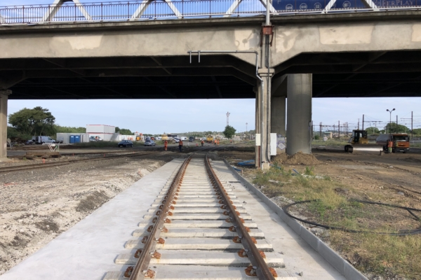 Création de voie béton